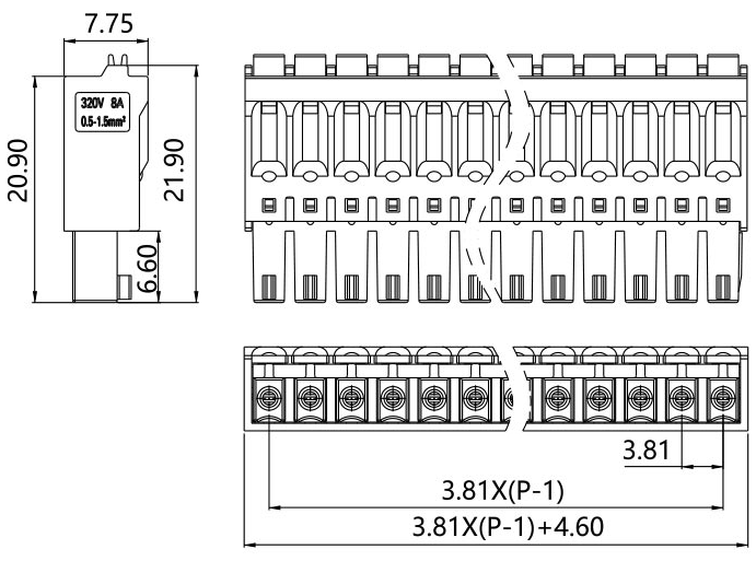 插拔式端子臺(tái)-插頭LKPG-381(圖1) 插拔式端子臺(tái)-插頭LKPG-381(圖1)