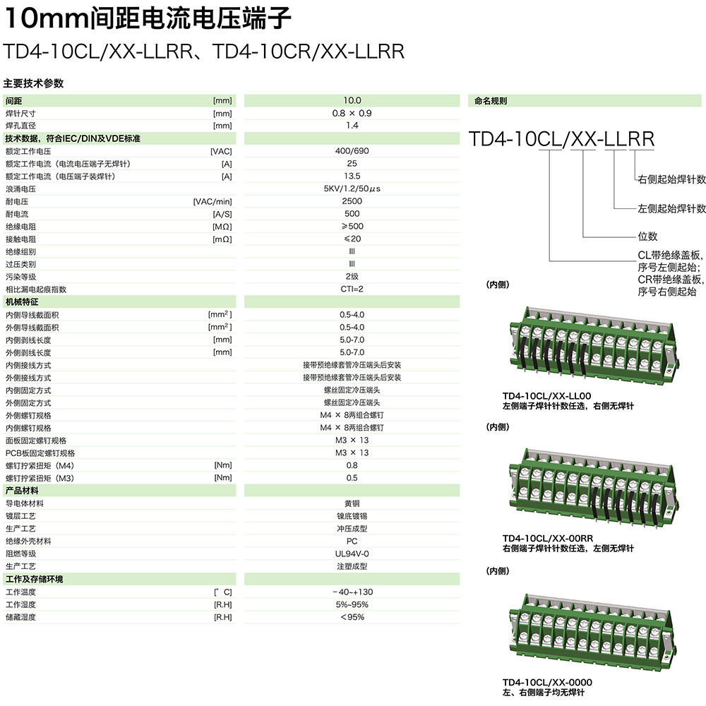 10mm間距電流電壓端子TD4-10CR/XX-LLRR(圖1) 10mm間距電流電壓端子TD4-10CR/XX-LLRR(圖1)
